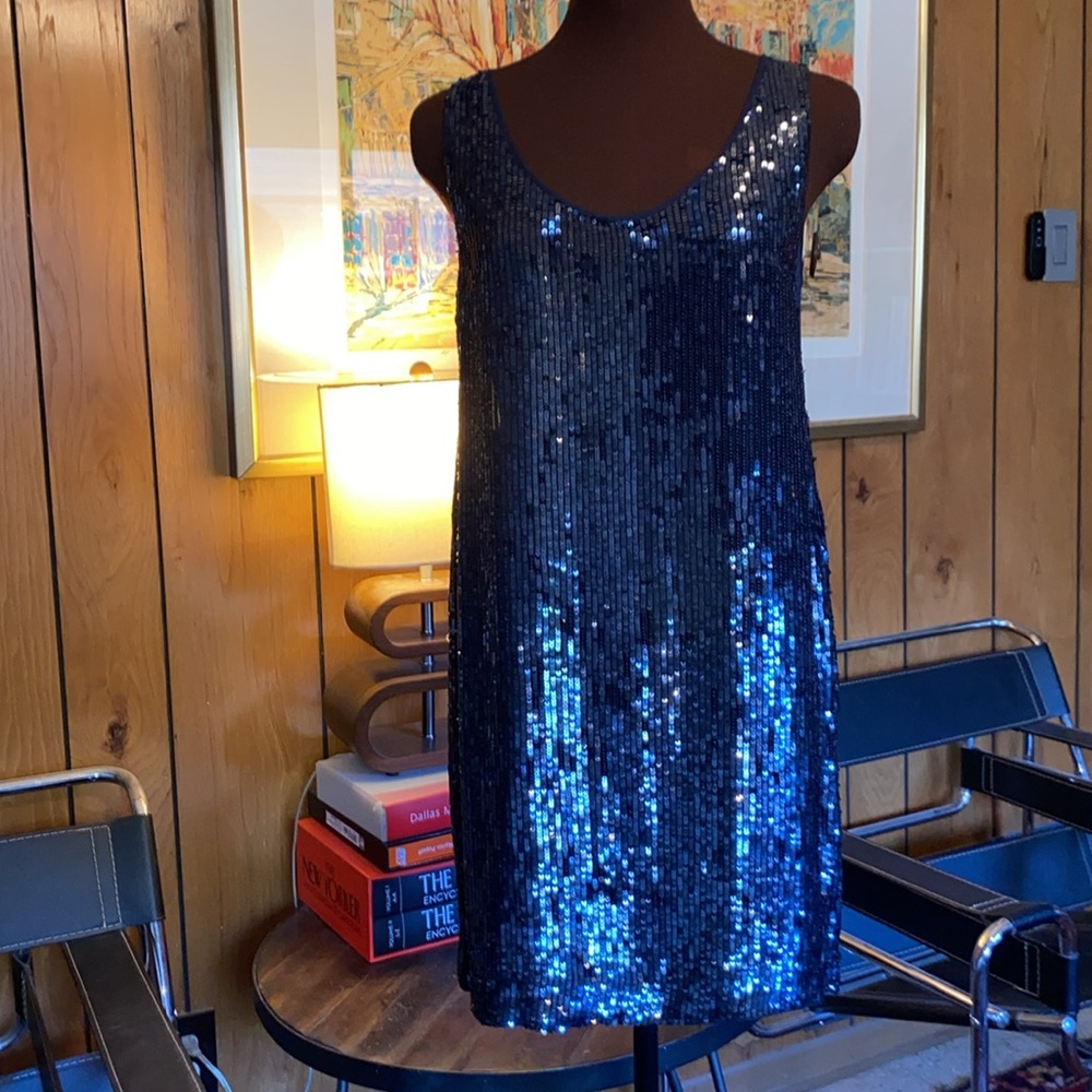 Nicole Miller sequined silk cocktail dress - Picture 10 of 15